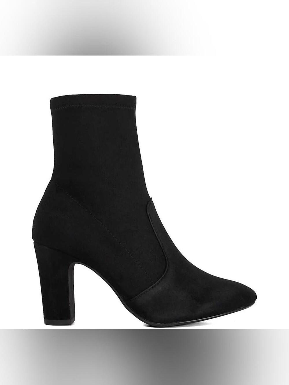 Women's Black Stretch Sock Ankle Boot